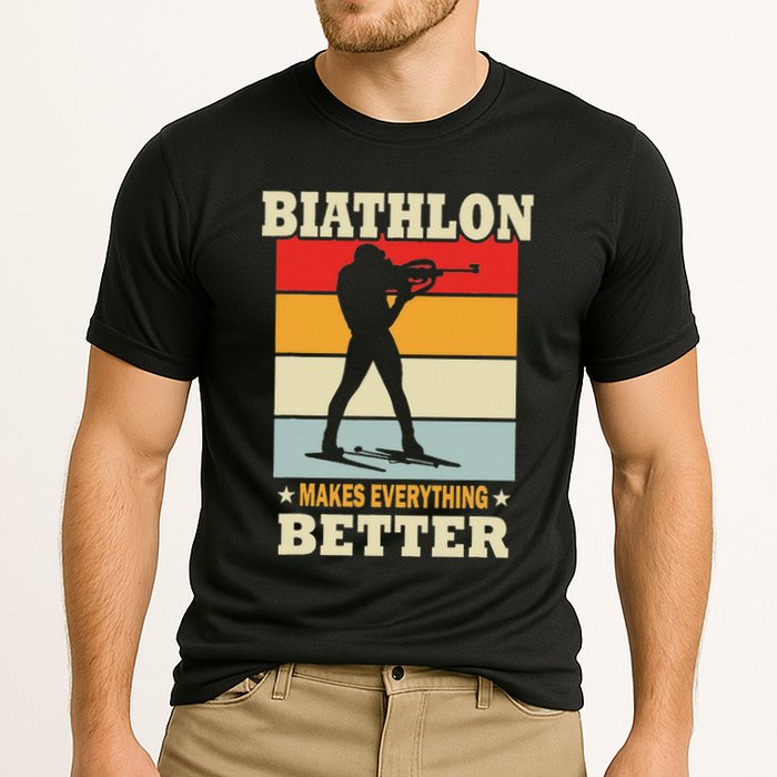 Biathlon Makes Everything Better Biathlon Cooling Performance Crew T-Shirt