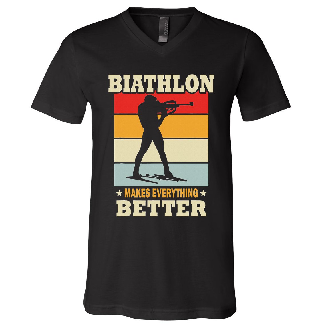Biathlon Makes Everything Better Biathlon V-Neck T-Shirt
