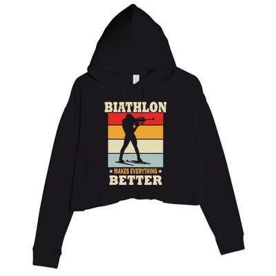 Biathlon Makes Everything Better Biathlon Crop Fleece Hoodie