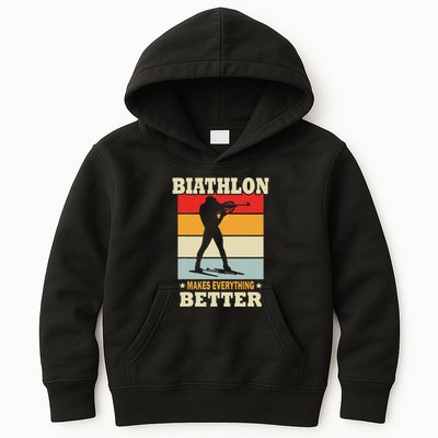 Biathlon Makes Everything Better Biathlon Kids Hoodie