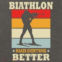 Biathlon Makes Everything Better Biathlon Cotton Canvas Backpack