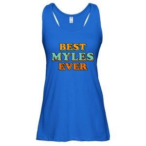 Best Myles Ever Funny Name Humor Nickname Sarcastic Friends Great Gift Ladies Essential Flowy Tank