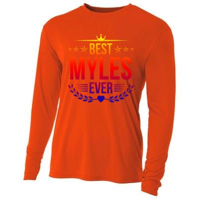 Best Myles Ever Funny Name Humor Nickname Cute Gift Cooling Performance Long Sleeve Crew