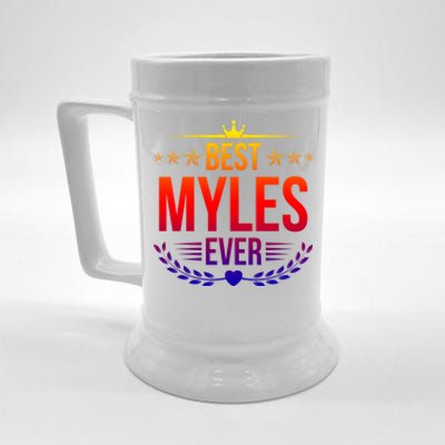 Best Myles Ever Funny Name Humor Nickname Cute Gift Beer Stein