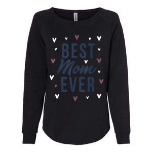 Best Mom Ever Gifts Cute Love Heart Print Mama Womens California Wash Sweatshirt