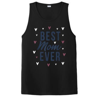 Best Mom Ever Gifts Cute Love Heart Print Mama PosiCharge Competitor Tank