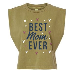 Best Mom Ever Gifts Cute Love Heart Print Mama Garment-Dyed Women's Muscle Tee