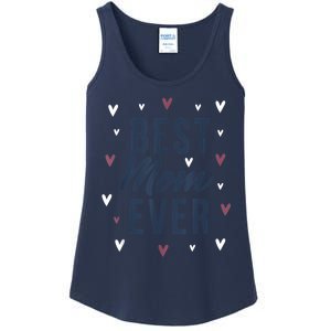 Best Mom Ever Gifts Cute Love Heart Print Mama Ladies Essential Tank