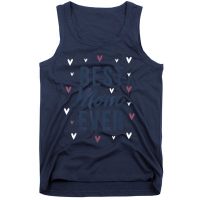 Best Mom Ever Gifts Cute Love Heart Print Mama Tank Top