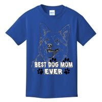 Best Mom Ever Pembroke Welsh Dog Simple Line Art Cute Gift Kids T-Shirt