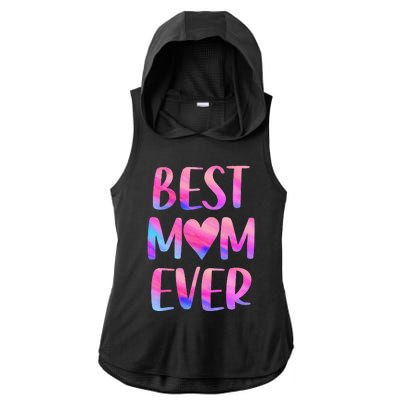 Best Mom Ever Mother's Day From Daughter Mom Ladies PosiCharge Tri-Blend Wicking Draft Hoodie Tank