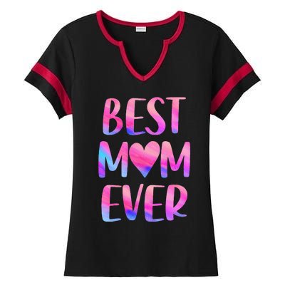 Best Mom Ever Mother's Day From Daughter Mom Ladies Halftime Notch Neck Tee