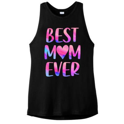 Best Mom Ever Mother's Day From Daughter Mom Ladies PosiCharge Tri-Blend Wicking Tank