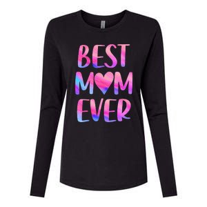 Best Mom Ever Mother's Day From Daughter Mom Womens Cotton Relaxed Long Sleeve T-Shirt