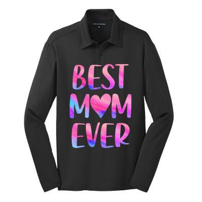 Best Mom Ever Mother's Day From Daughter Mom Silk Touch Performance Long Sleeve Polo