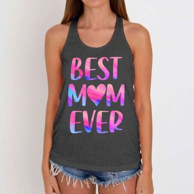 Best Mom Ever Mother's Day From Daughter Mom Women's Knotted Racerback Tank