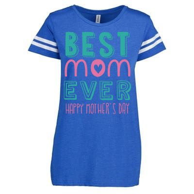 Best Mom Ever Happy Mother's Day Gift Enza Ladies Jersey Football T-Shirt