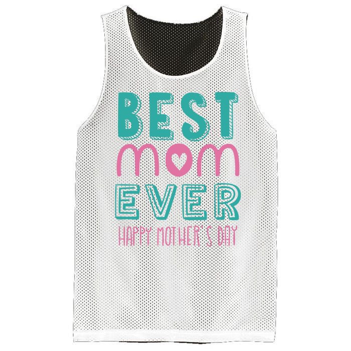 Best Mom Ever Happy Mother's Day Gift Mesh Reversible Basketball Jersey Tank