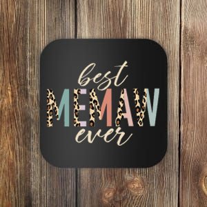 Best Memaw Ever Gifts Leopard Print Mothers Day Coaster