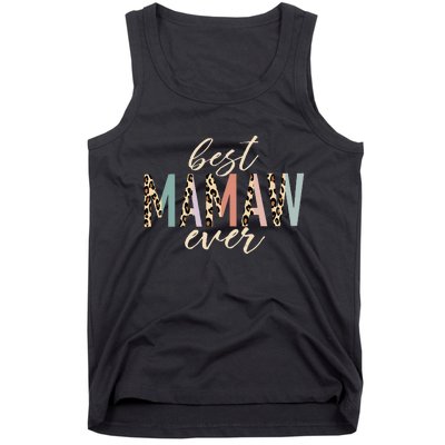 Best Mamaw Ever Gifts Leopard Print Mothers Day Tank Top