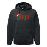 Bruh Meme Funny Saying Bro Greeting Christmas Performance Fleece Hoodie