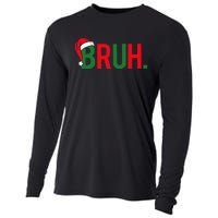 Bruh Meme Funny Saying Bro Greeting Christmas Cooling Performance Long Sleeve Crew