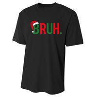 Bruh Meme Funny Saying Bro Greeting Christmas Performance Sprint T-Shirt