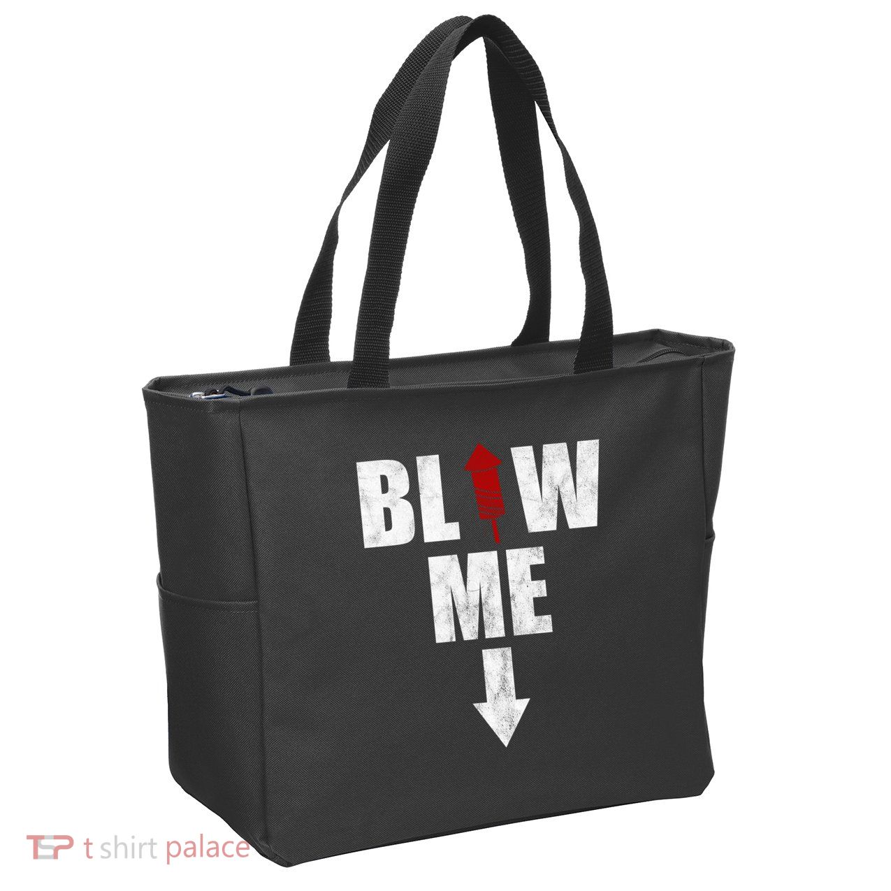 Blow Me Fireworks Firecracker Funny July 4th Zip Tote Bag