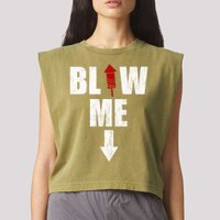 Blow Me Fireworks Firecracker Funny July 4th Garment-Dyed Women's Muscle Tee