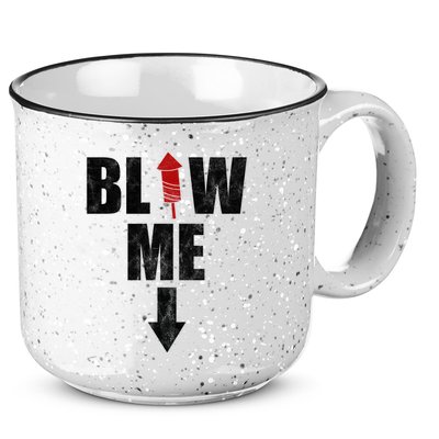 Blow Me Fireworks Firecracker Funny July 4th 15oz Campfire Ceramic Mug