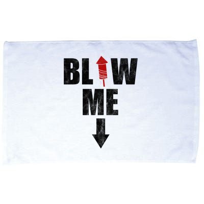 Blow Me Fireworks Firecracker Funny July 4th Microfiber Hand Towel