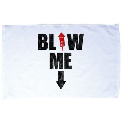 Blow Me Fireworks Firecracker Funny July 4th Microfiber Hand Towel