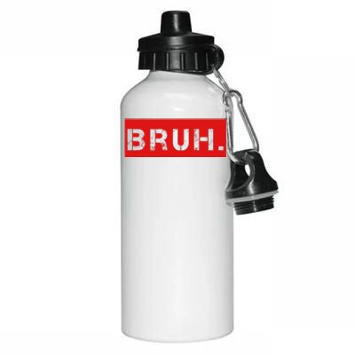 Bruh Meme Funny Saying Brother Greeting Aluminum Water Bottle