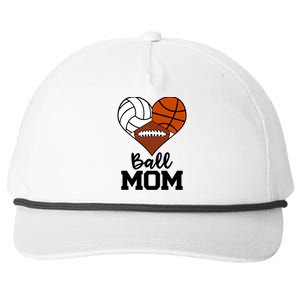 Ball Mom Funny Volleyball Basketball Football Player Mom Cool Gift Snapback Five-Panel Rope Hat