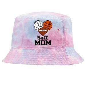 Ball Mom Funny Volleyball Basketball Football Player Mom Cool Gift Tie-Dyed Bucket Hat