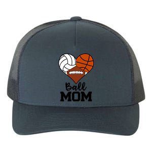 Ball Mom Funny Volleyball Basketball Football Player Mom Cool Gift Yupoong Adult 5-Panel Trucker Hat