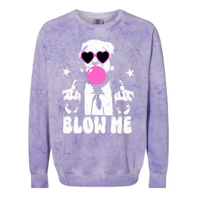 Blow Me Funny Trump Colorblast Crewneck Sweatshirt