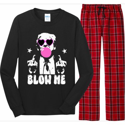 Blow Me Funny Trump Long Sleeve Pajama Set