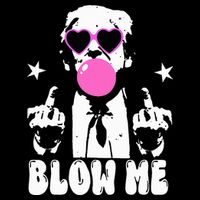 Blow Me Funny Trump Flat Bill Trucker Hat