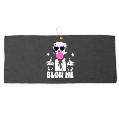 Blow Me Funny Trump Large Microfiber Waffle Golf Towel