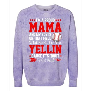 Baseball Mom Funny Mama Baseball Lover Sport Mothers Day Gift Colorblast Crewneck Sweatshirt