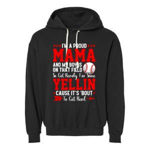 Baseball Mom Funny Mama Baseball Lover Sport Mothers Day Gift Garment-Dyed Fleece Hoodie