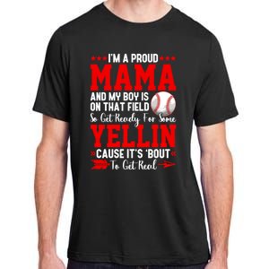 Baseball Mom Funny Mama Baseball Lover Sport Mothers Day Gift Adult ChromaSoft Performance T-Shirt