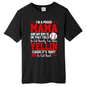 Baseball Mom Funny Mama Baseball Lover Sport Mothers Day Gift Tall Fusion ChromaSoft Performance T-Shirt