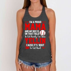 Baseball Mom Funny Mama Baseball Lover Sport Mothers Day Gift Women's Knotted Racerback Tank