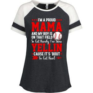 Baseball Mom Funny Mama Baseball Lover Sport Mothers Day Gift Enza Ladies Jersey Colorblock Tee