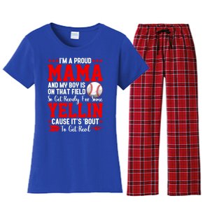 Baseball Mom Funny Mama Baseball Lover Sport Mothers Day Gift Women's Flannel Pajama Set