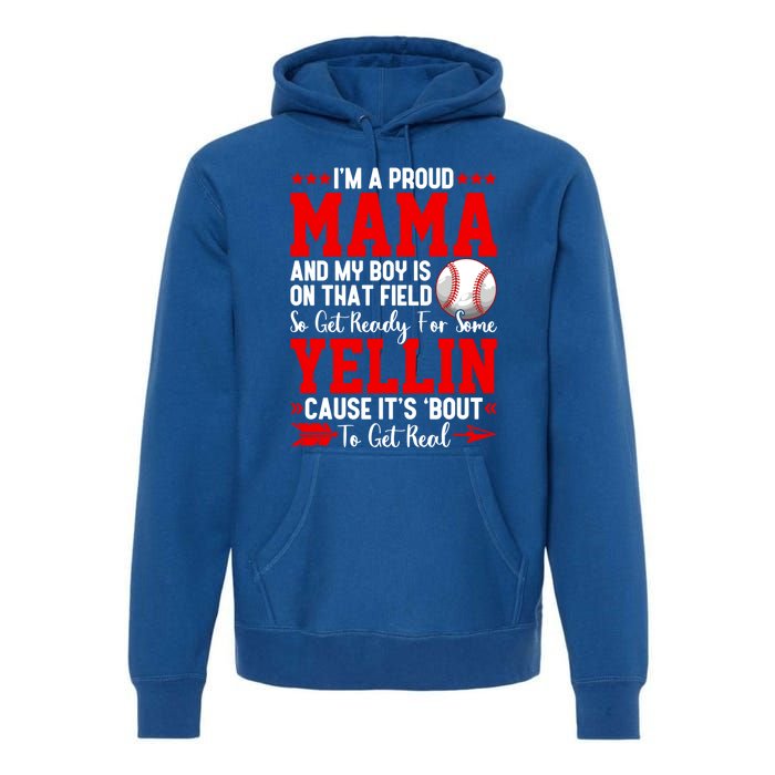 Baseball Mom Funny Mama Baseball Lover Sport Mothers Day Gift Premium Hoodie