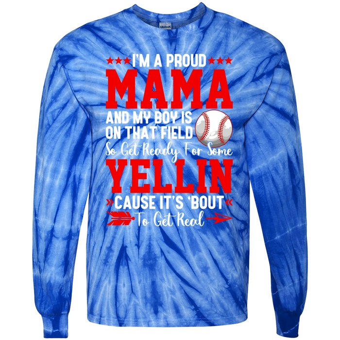 Baseball Mom Funny Mama Baseball Lover Sport Mothers Day Gift Tie-Dye Long Sleeve Shirt