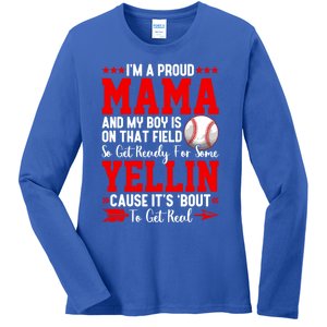 Baseball Mom Funny Mama Baseball Lover Sport Mothers Day Gift Ladies Long Sleeve Shirt